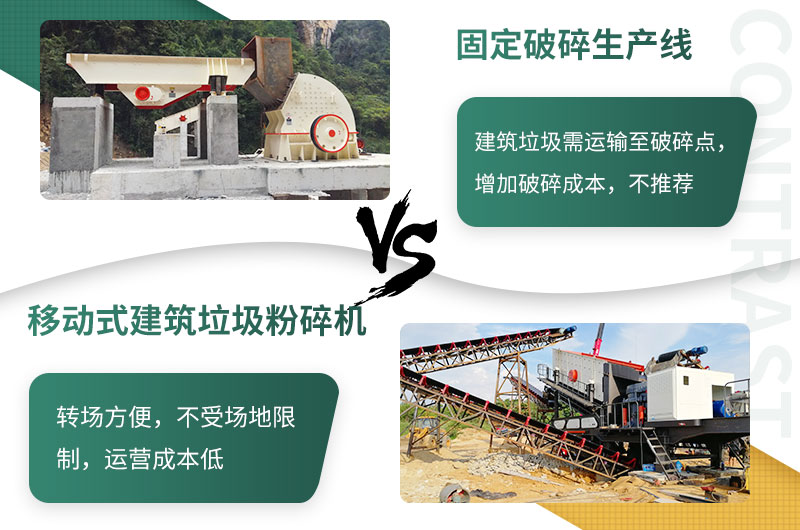 相對于建筑垃圾來講，移動式更勝一籌