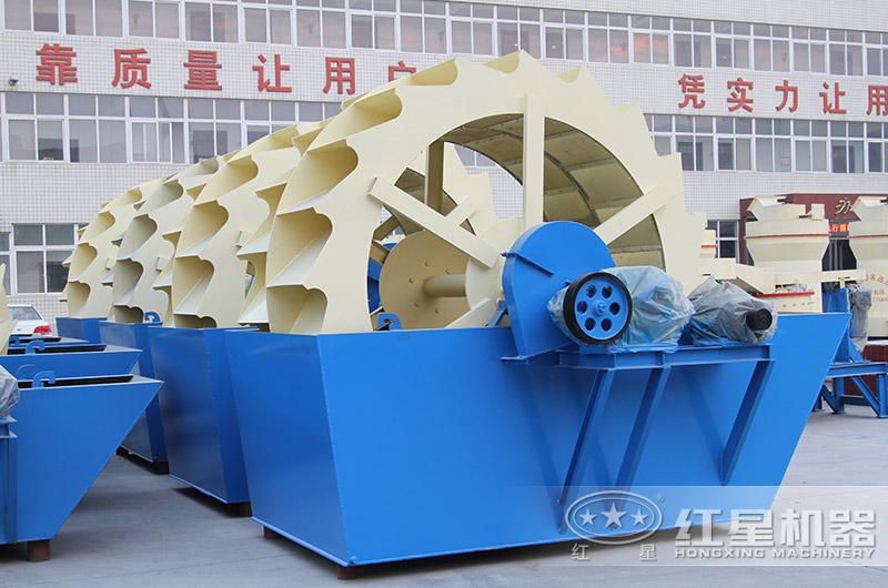 輪斗式洗砂機款型多樣，單輪、雙輪、三輪這都有